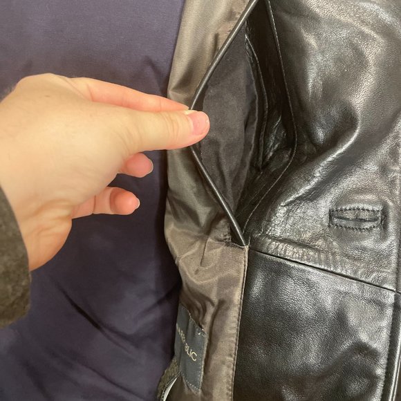 Banana Republic Black Leather Blazer - M - Picture 11 of 14